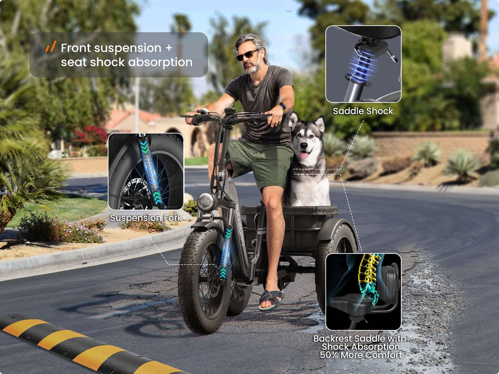 Husky Plus Electric TricycleGray