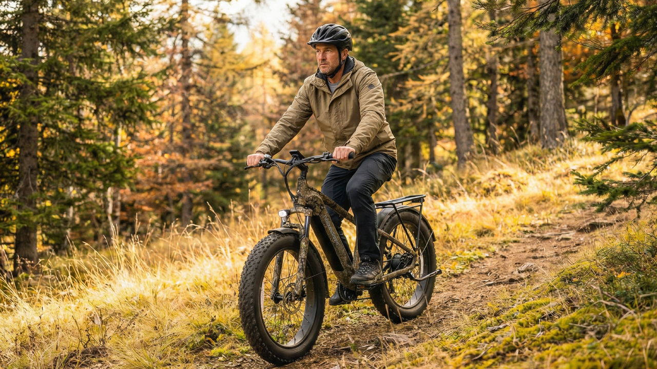 City commuter riding an electric bike showing how electric bikes work with pedal assist system.