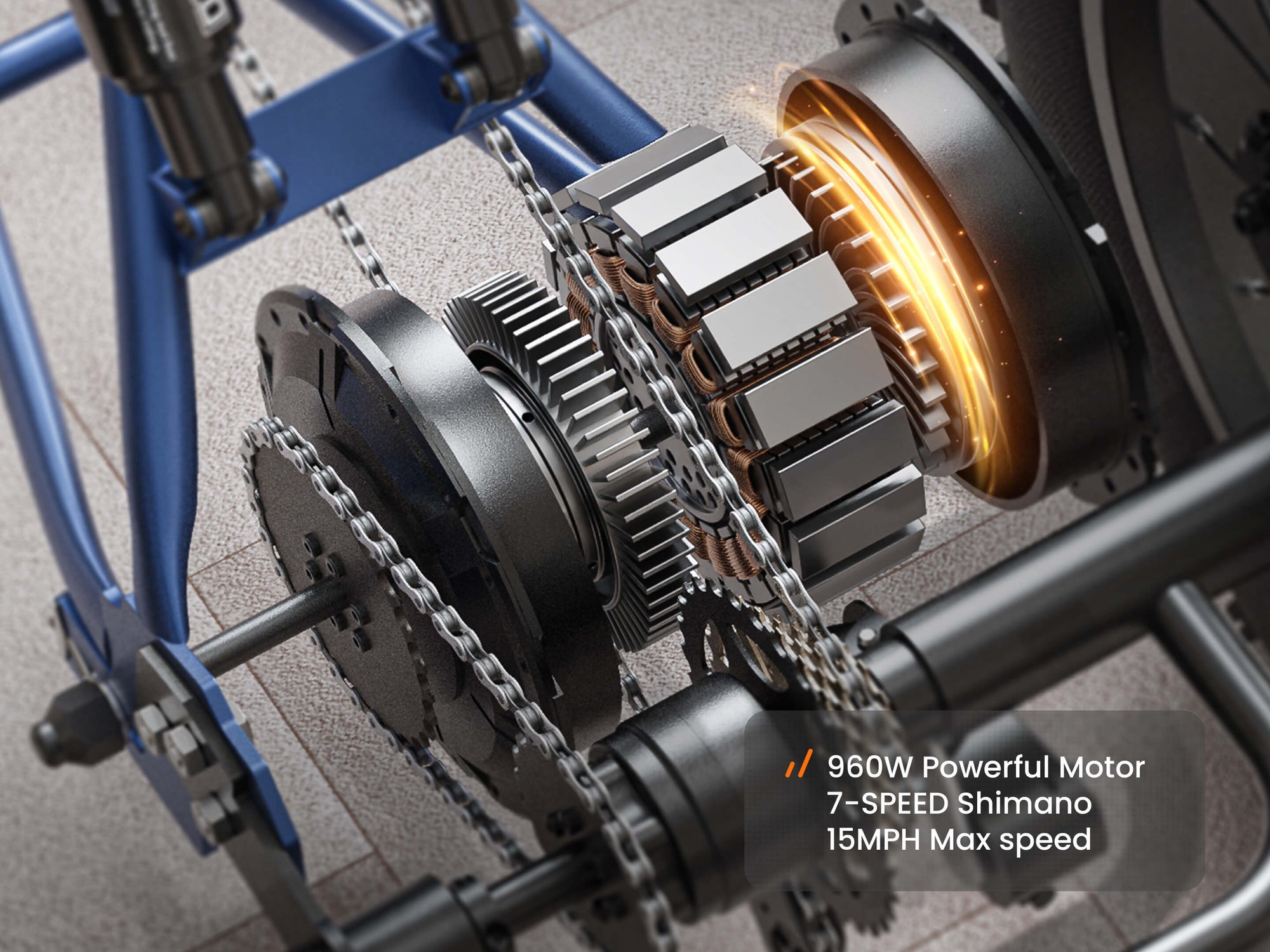 Rottweiler Electric TricycleBlue