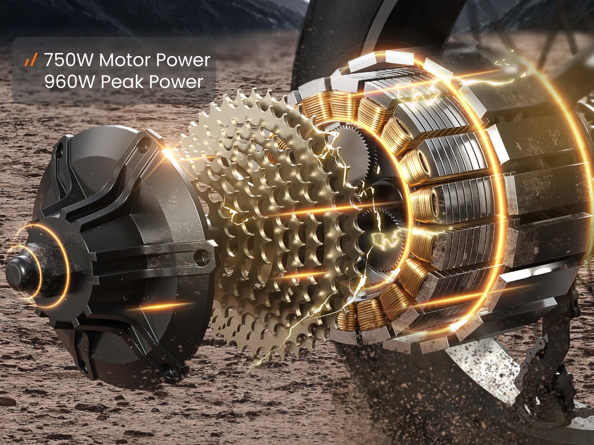 High-Power 750W Motor with 960W Peak Output