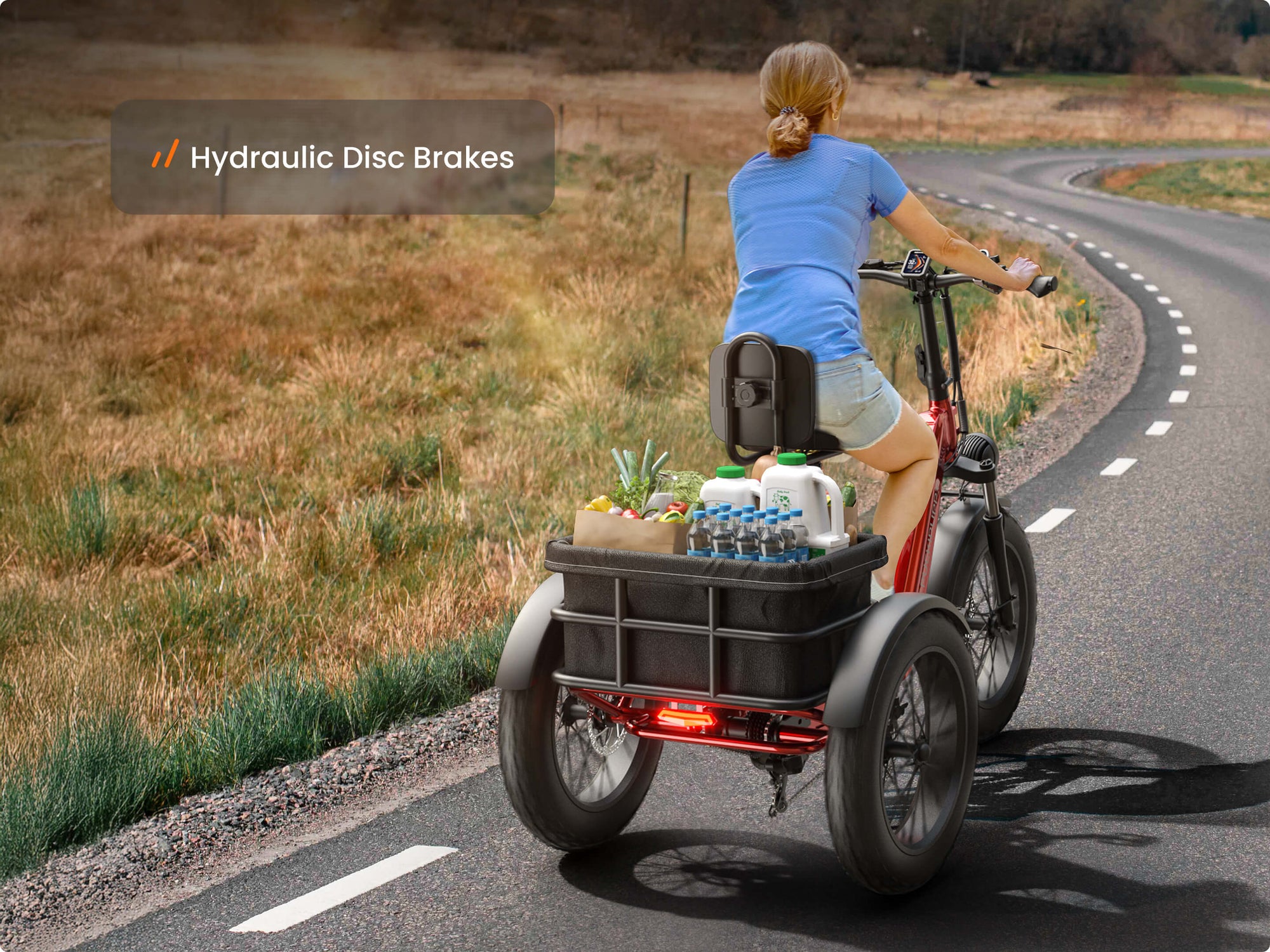 Husky Electric TricycleLight Red