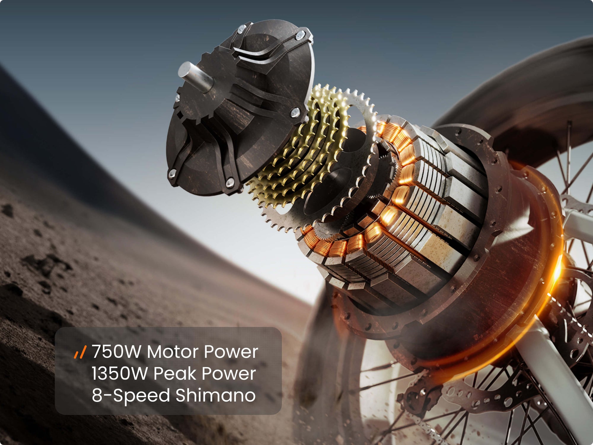 750W Motor Power 135Ww Peak Power 8-Speed Shimano