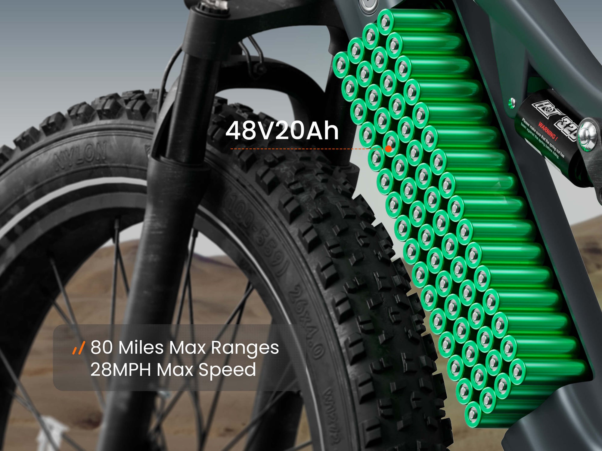 Up to 80-Mile Range, 28 MPH Top Speed