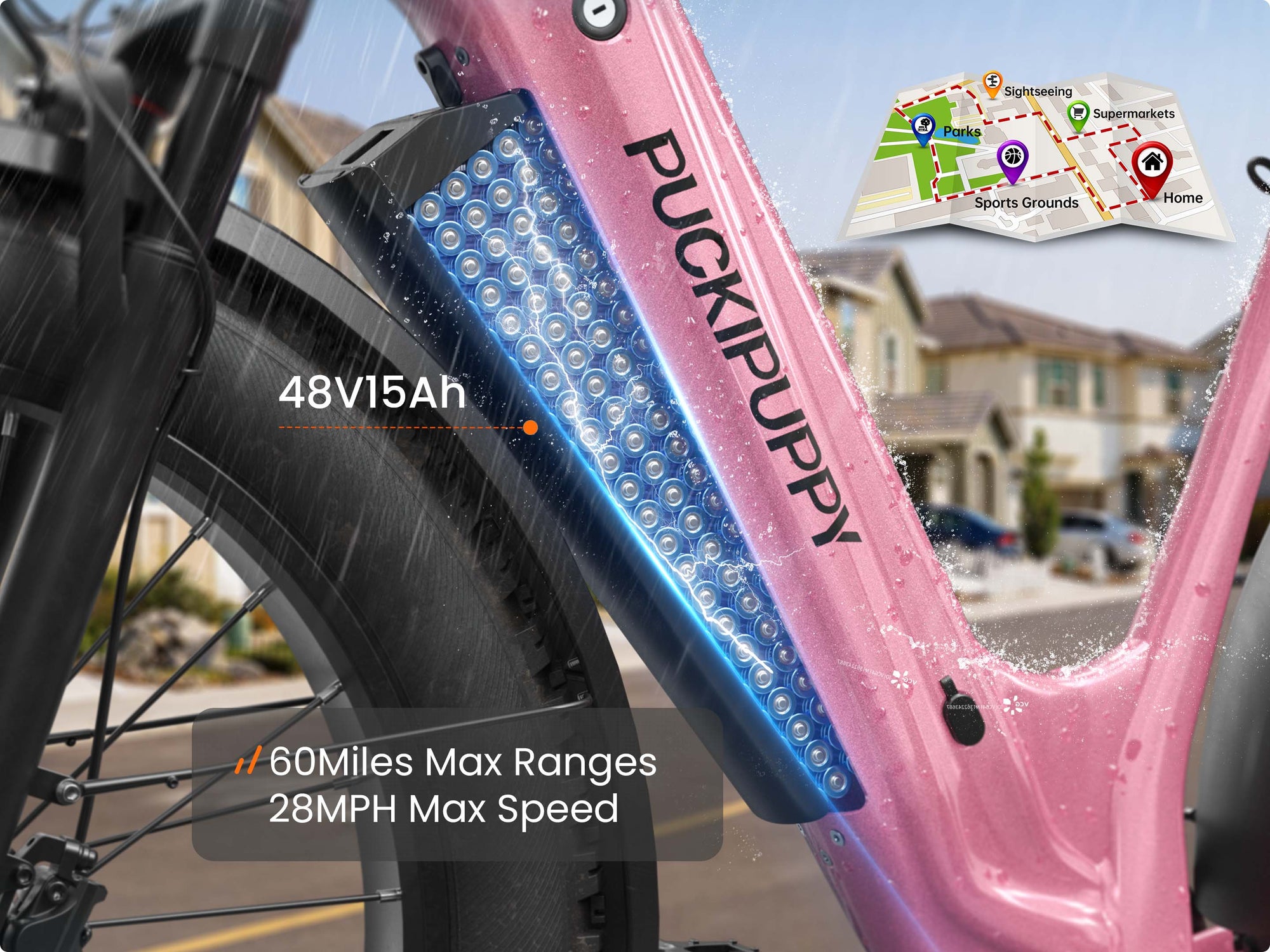 60-Mile Range, 28 MPH Top Speed