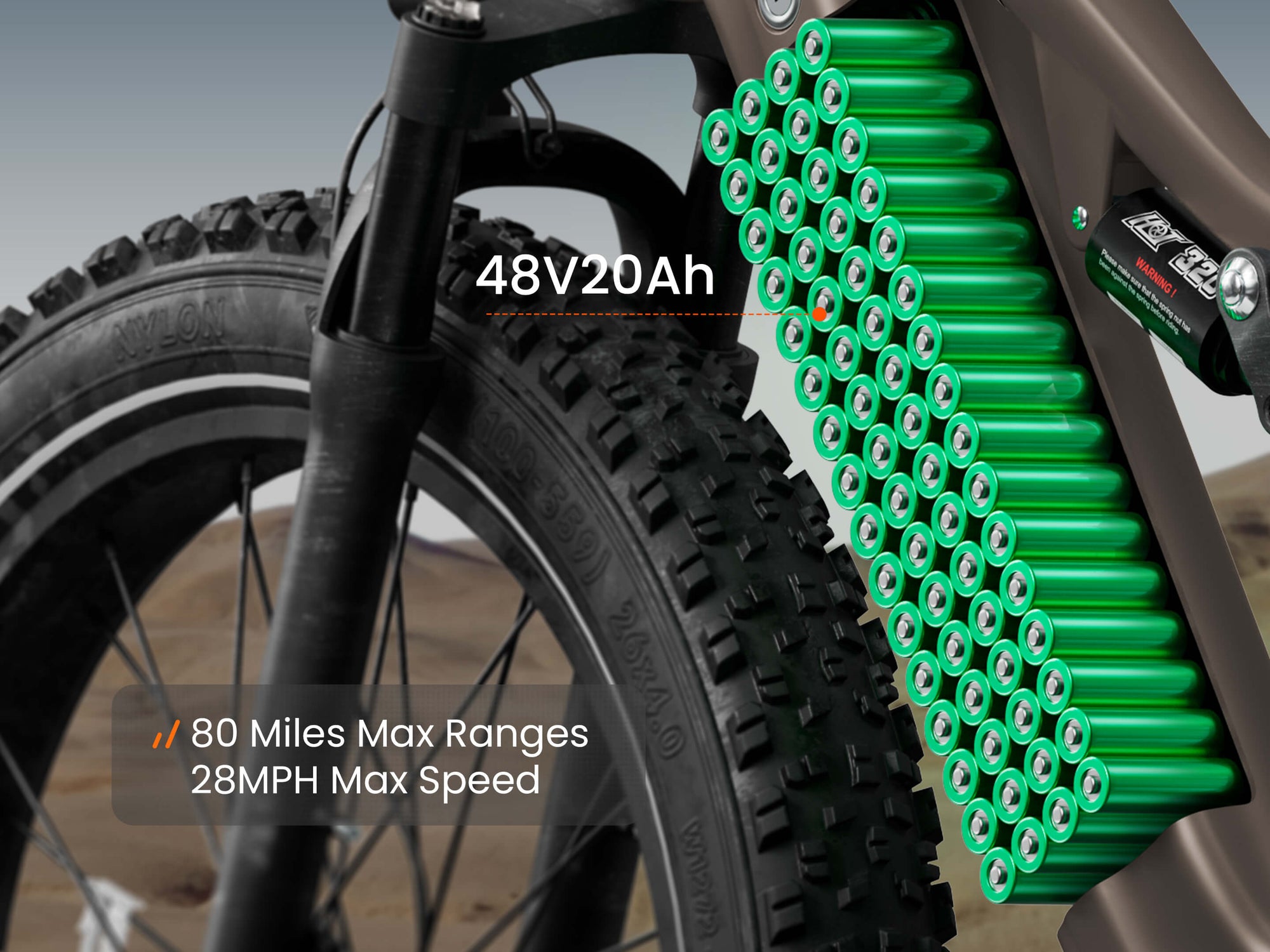 28MPH Max Speed  48V20Ah