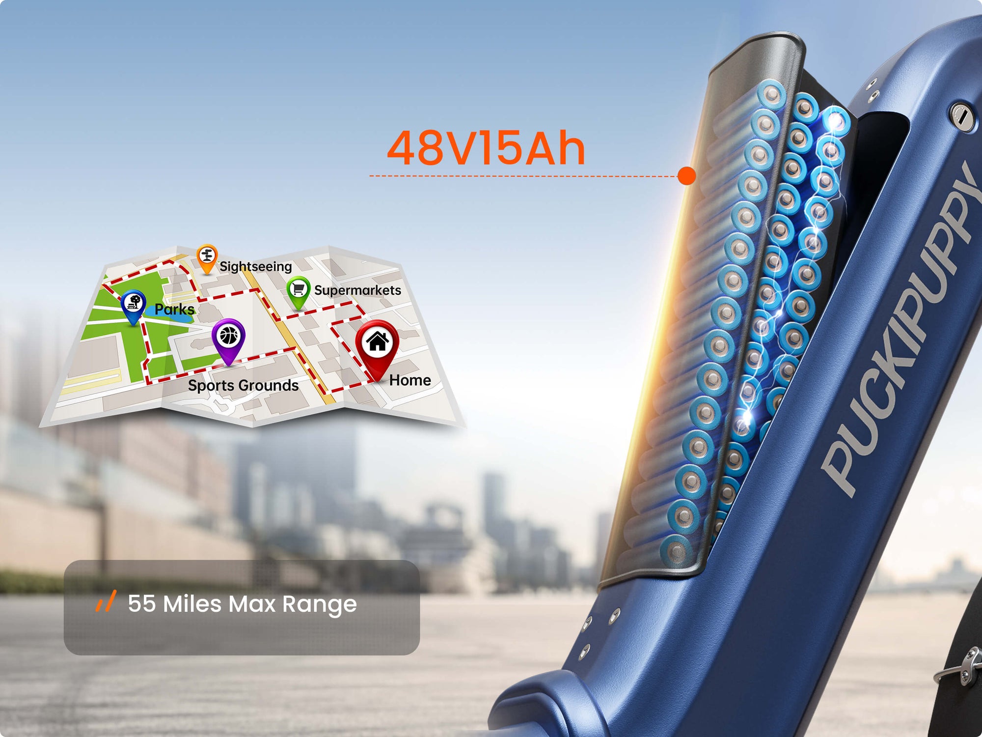 Rottweiler Electric TricycleBlue