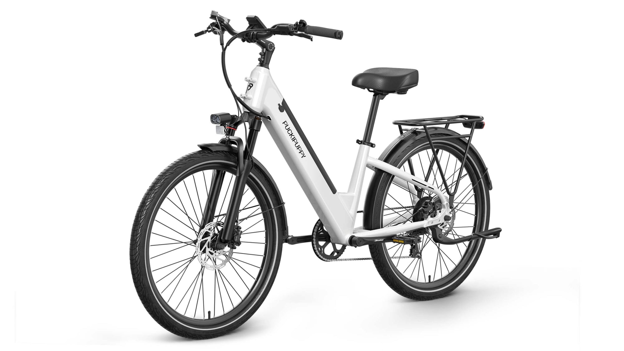 White Poodle Ebike display image