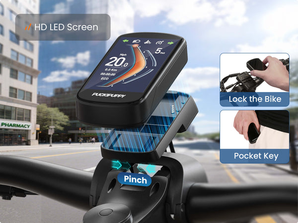 HD LED Screen Lock the Bike Pocket Key