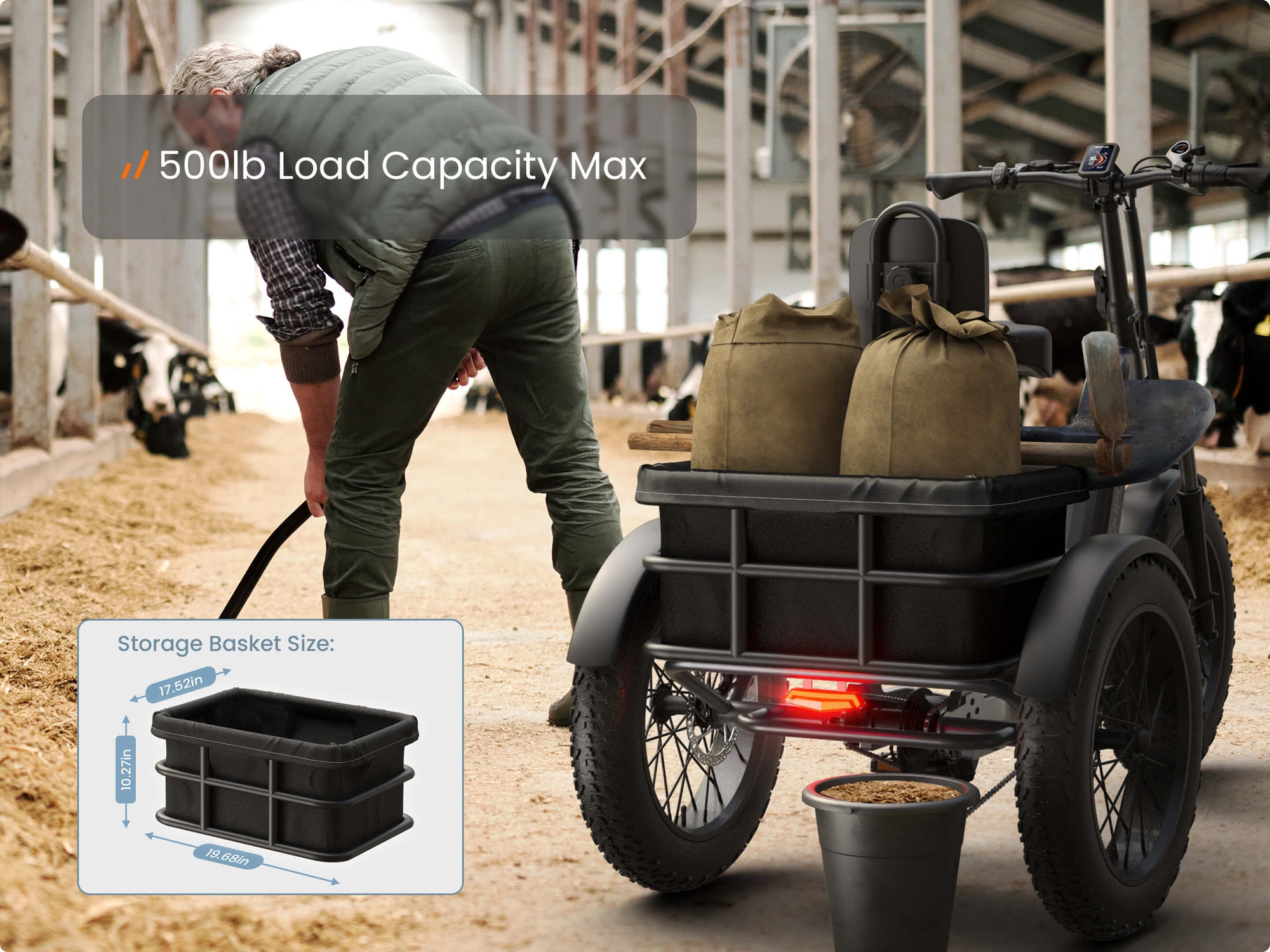 Maximum 500 lb Load Capacity