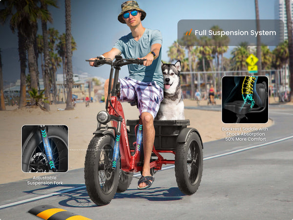 Husky Electric TricycleLight Red