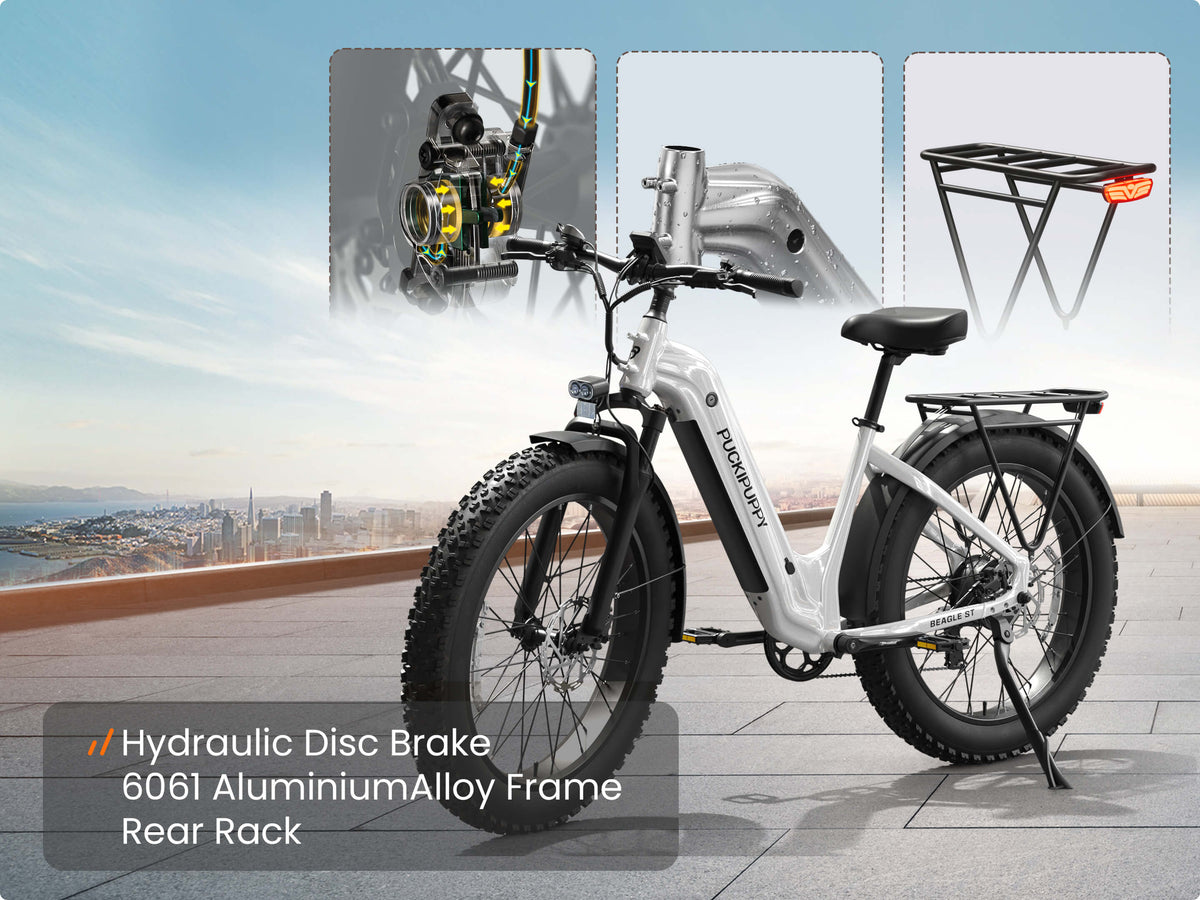 Hydraulic Disc Brakes, 6061 Aluminum Alloy Frame,