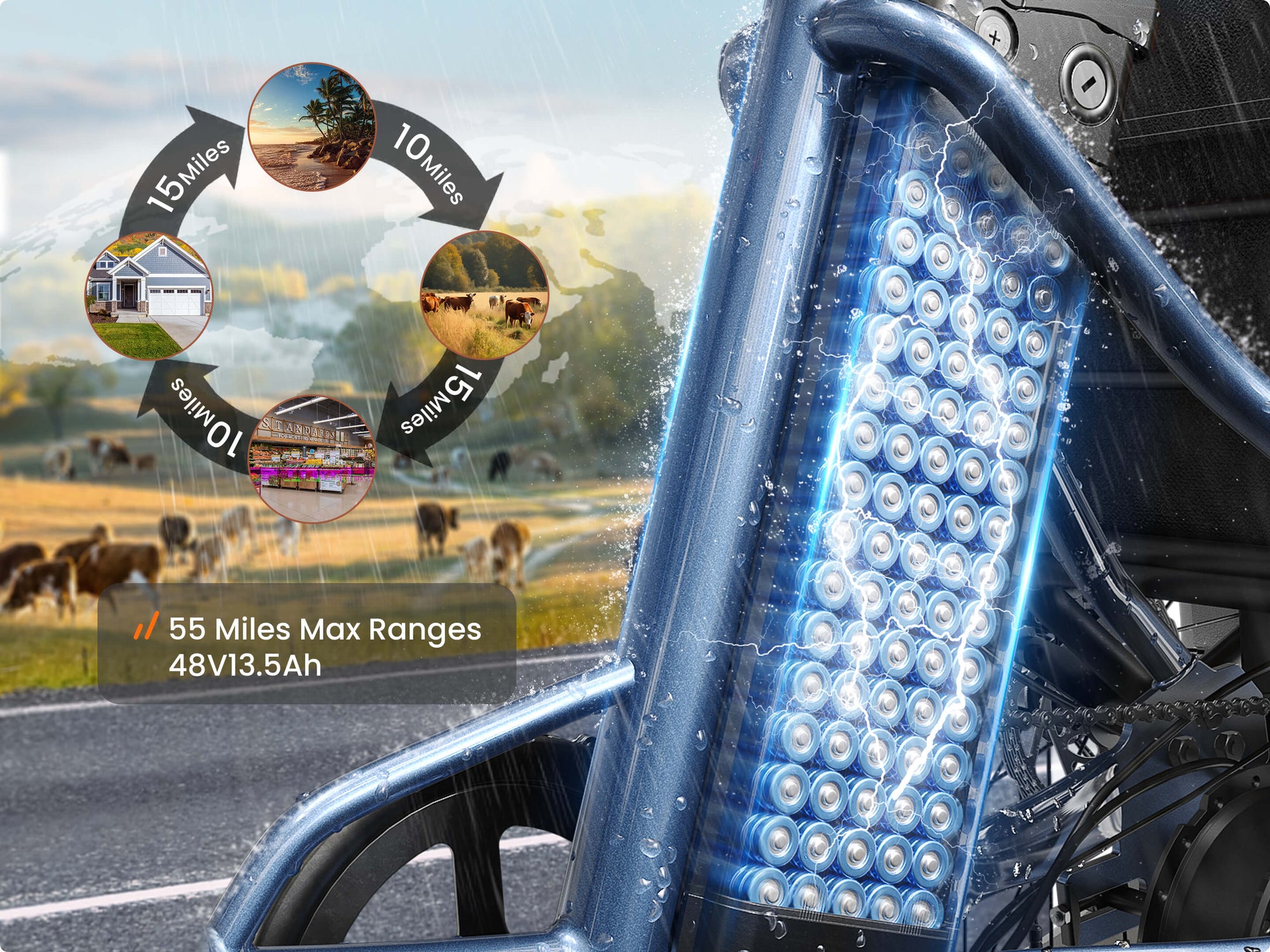 Alaskan Electric TricycleBlue