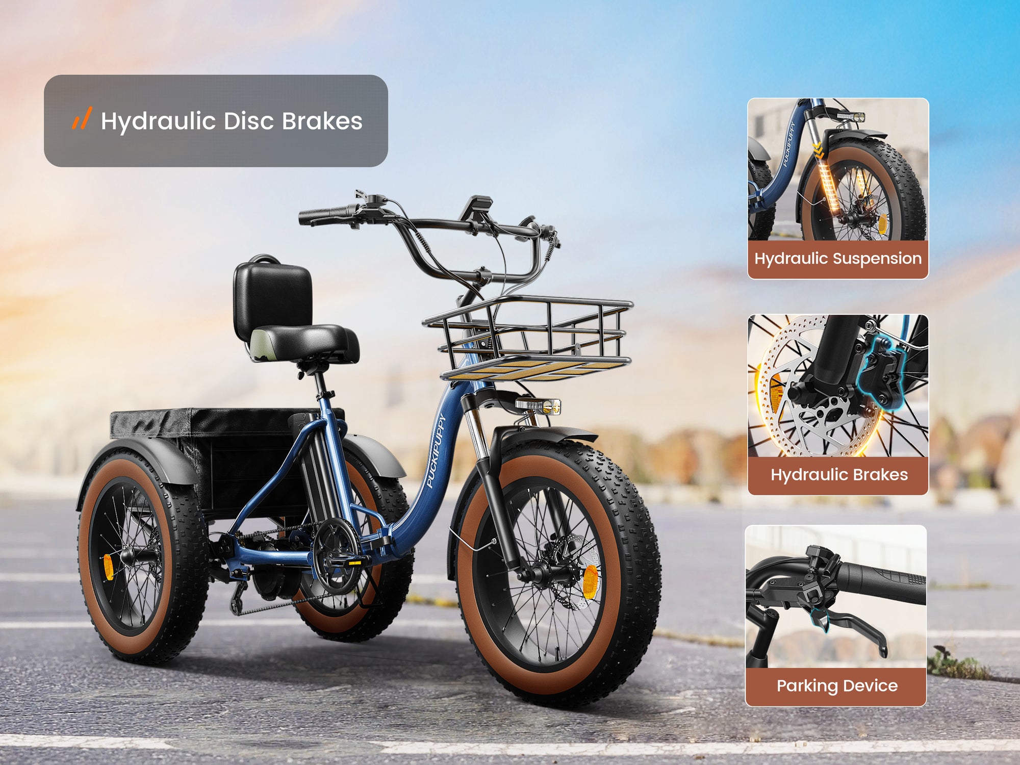 Alaskan Electric TricycleBlue