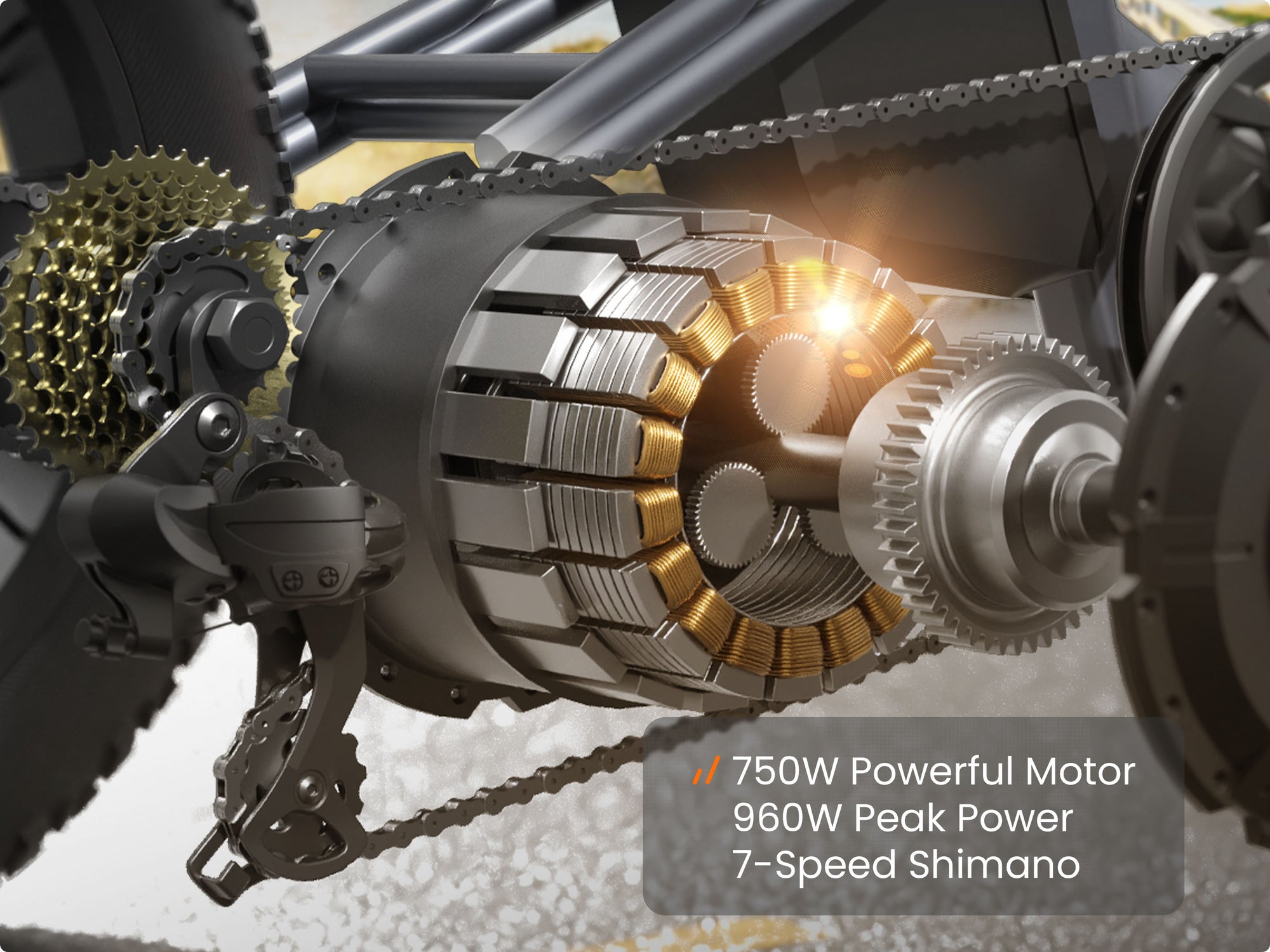 750W Powerful Motor 960W Peak Power