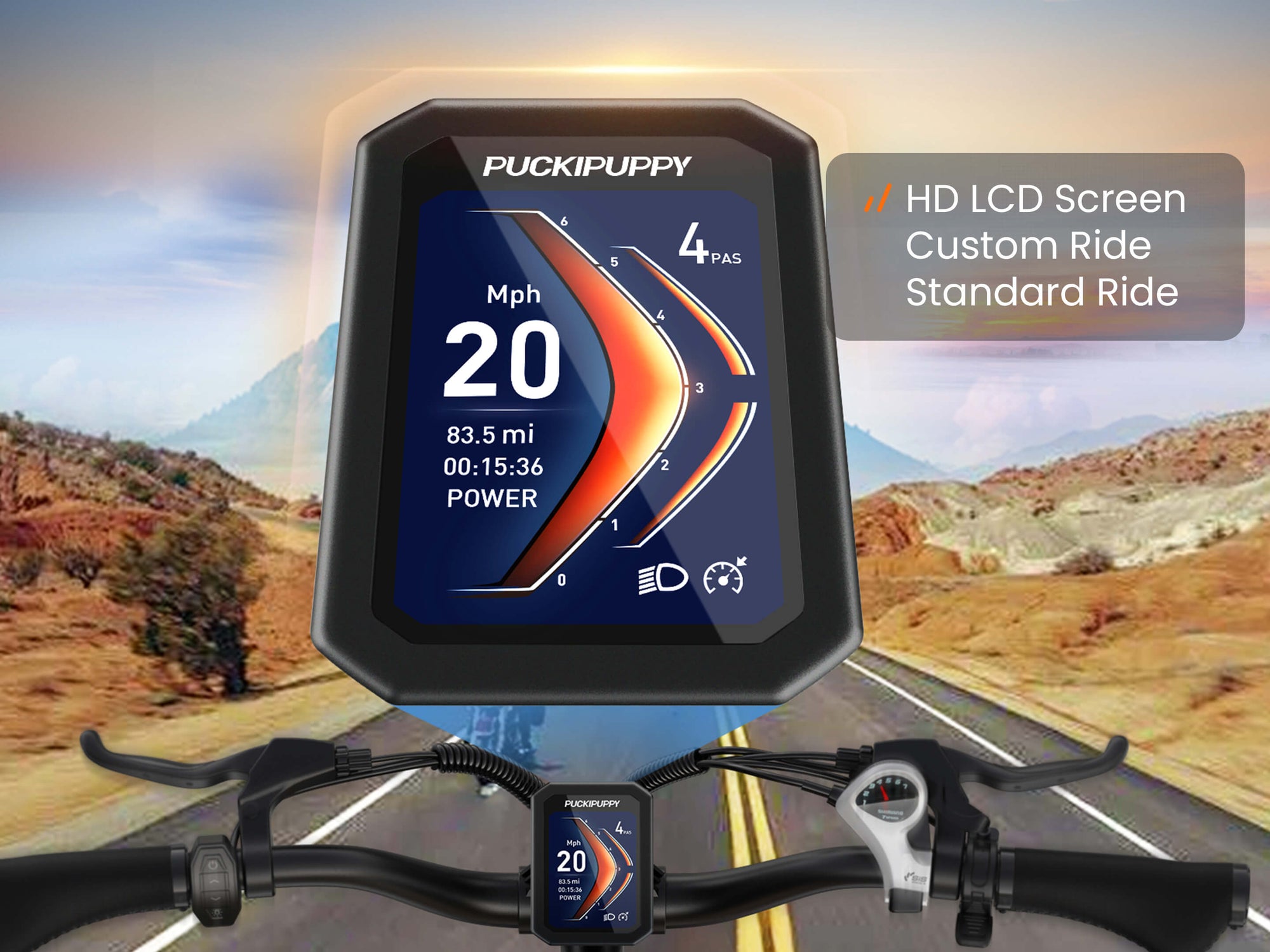 HD LCD Display – Custom & Standard Ride Modes