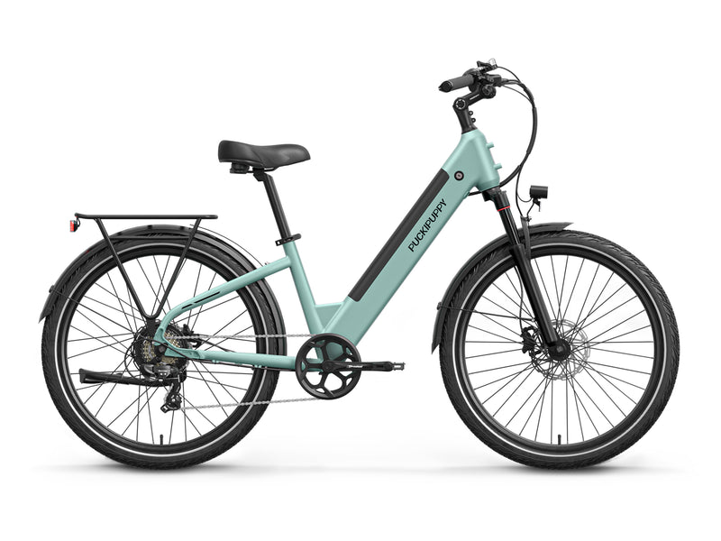 Image of the green Poodle Ebike frame